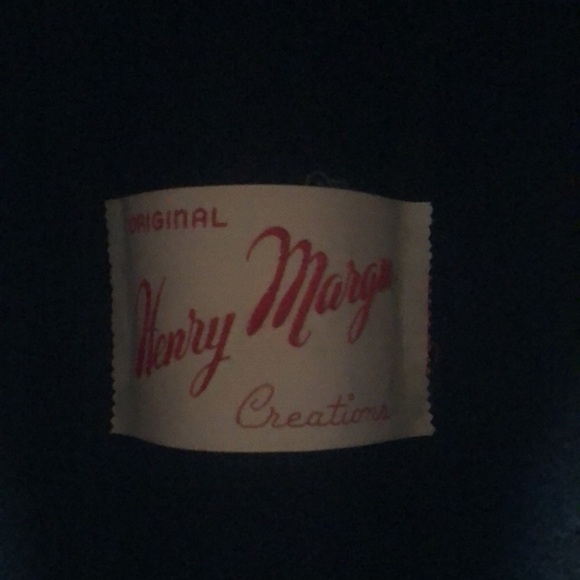 Vintage Henry Margu original creations soft fabric felt hat in black w feathers - Picture 5 of 13